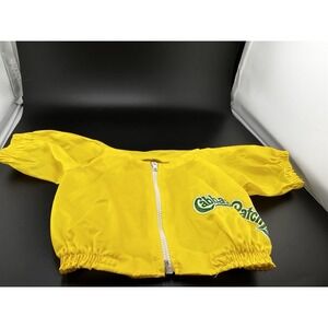 Vtg 1983 Cabbage Patch Kids Yellow Windbreaker Jacket Coleco 1980s READ